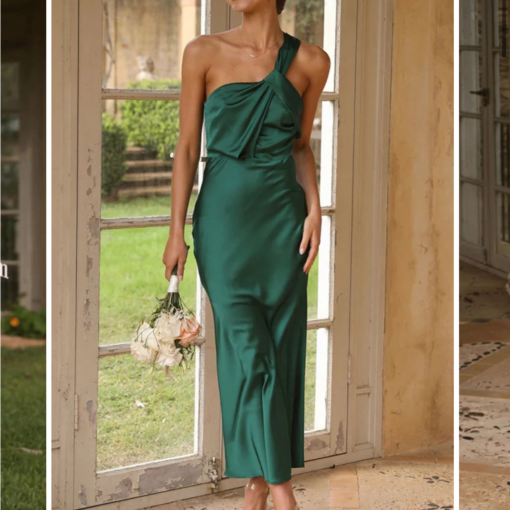 Lili Pretty Midi One Shoulder Dress